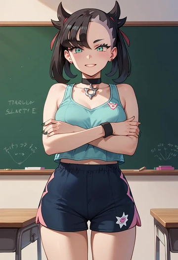 pokemon,marnie_(pokemon),athletic,shorts,sexy  - AI generated anime art