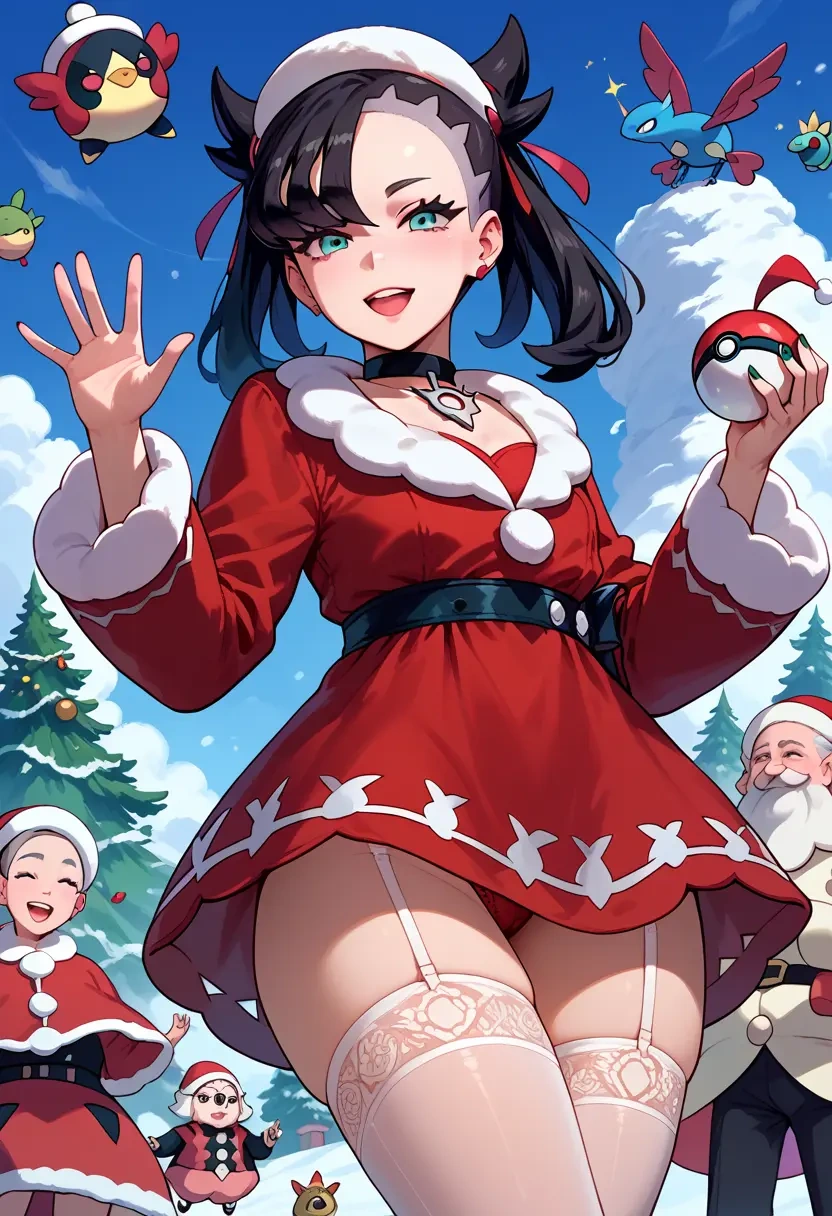 pokemon,marnie_(pokemon),Christmas,sexy, stockings,  - 