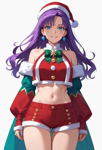 fate_(series),martha_(fate),Christmas,red velvet shorts  - AI generated anime art