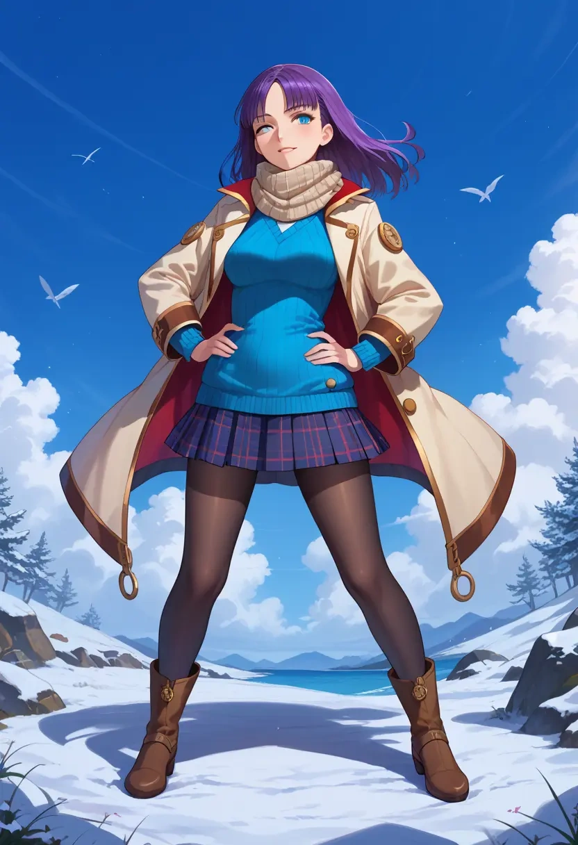 fate_(series),martha_(fate),winter,student uniform,down jacket  - 