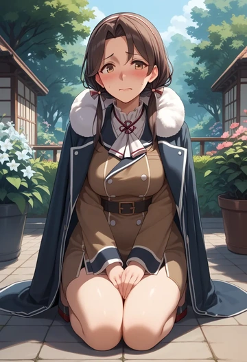 kantai_collection,maru-yu_(kancolle),coat,fur-collar,tailored trousers  - AI generated anime art