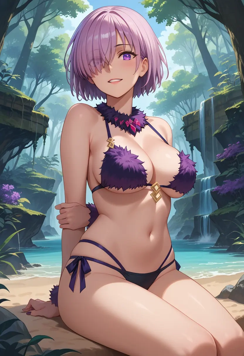 fate_(series),mash_kyrielight_(dangerous_beast),black bikini  - 