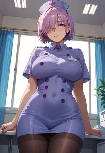 fate_(series),mash_kyrielight_(dangerous_beast),nurse  - AI generated anime art