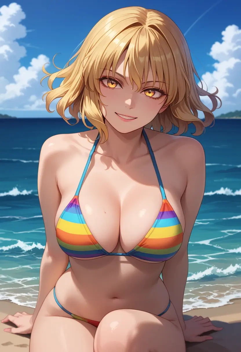 touhou,matara_okina,bikini,rainbow-colored,sexy  - 