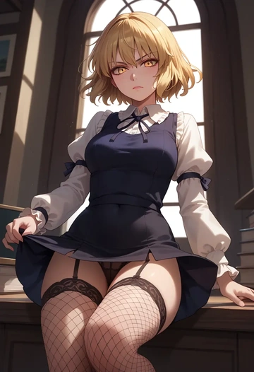 touhou,matara_okina,secretary,stockings,sexy, panties  - AI generated anime art