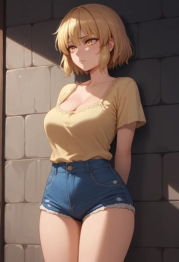 touhou,matara_okina,shorts,sexy  - AI generated anime art