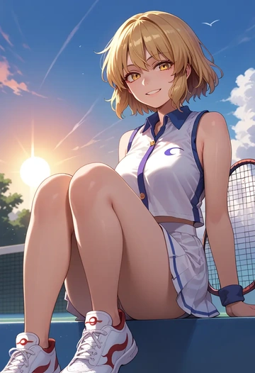 touhou,matara_okina,tennis skirt  - AI generated anime art