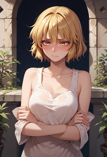 touhou,matara_okina,tank top,drawstring pants  - AI generated anime art