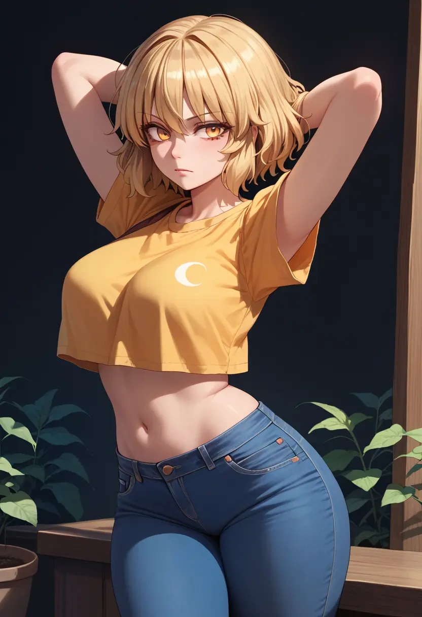 touhou,matara_okina,crop top  - 