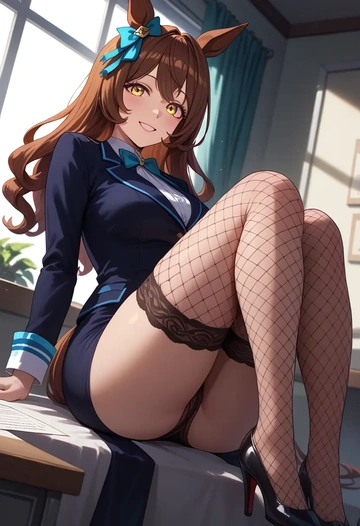 umamusume,matikane_tannhauser_(umamusume),secretary,stockings,sexy, panties  - AI generated anime art