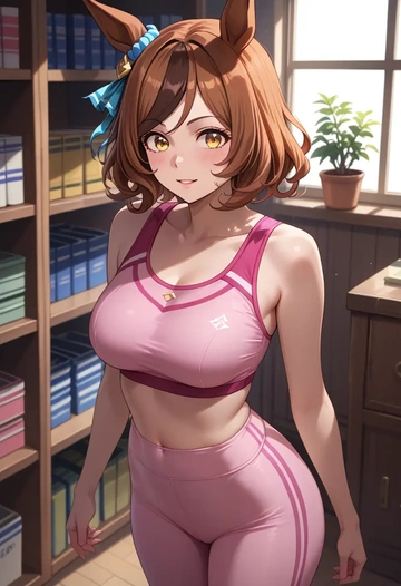 umamusume,matikane_tannhauser_(umamusume),yoga shorts, bra  - AI generated anime art