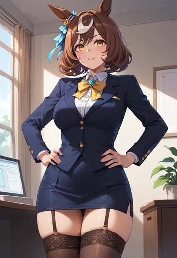 umamusume,matikane_tannhauser_(umamusume),secretary, stockings  - AI generated anime art