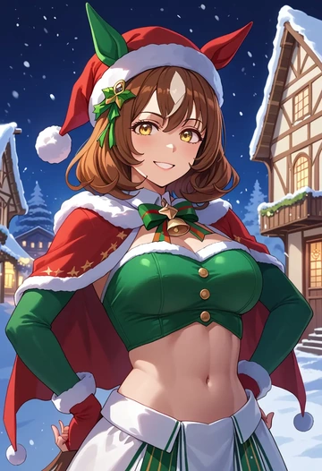 umamusume,matikane_tannhauser_(umamusume),Christmas,dress  - AI generated anime art