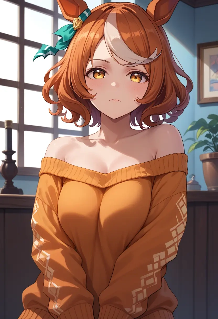 umamusume,matikanefukukitaru_(umamusume),orange,sweater  - 