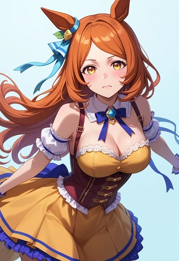 umamusume,matikanefukukitaru_(umamusume),corset,bustier,long tulle skirt  - AI generated anime art