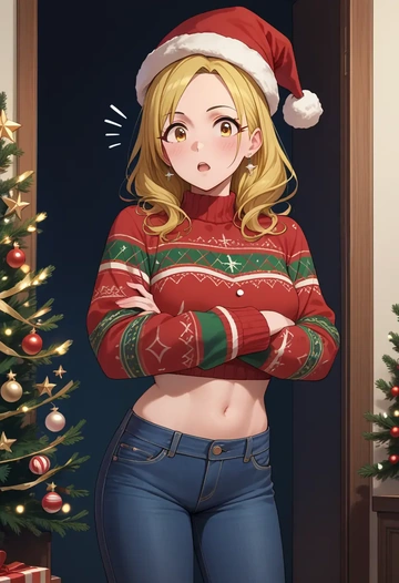 idolmaster,matoba_risa,Christmas  - AI generated anime art