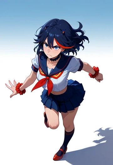 kill_la_kill,matoi_ryuuko,sailor, uniform  - AI generated anime art