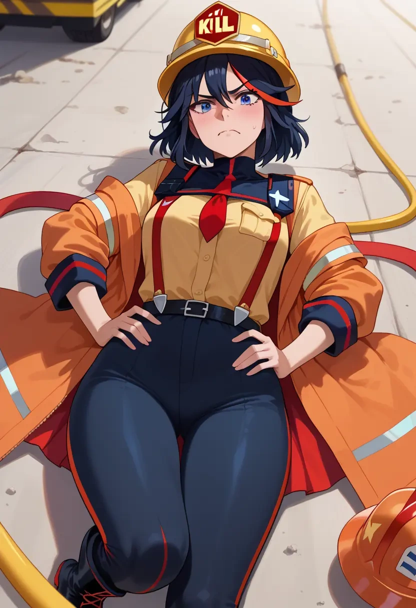 kill_la_kill,matoi_ryuuko,firefighter  - 