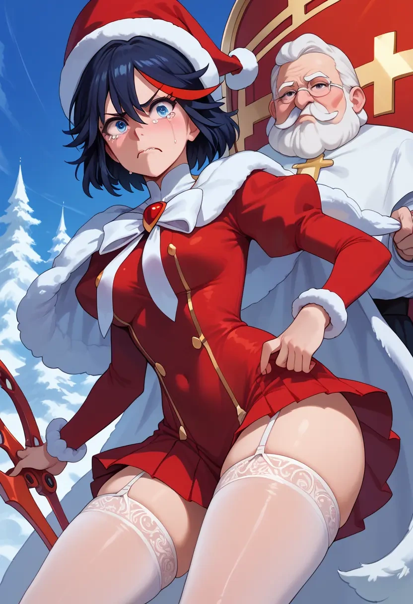 kill_la_kill,matoi_ryuuko,Christmas,sexy, stockings,  - 