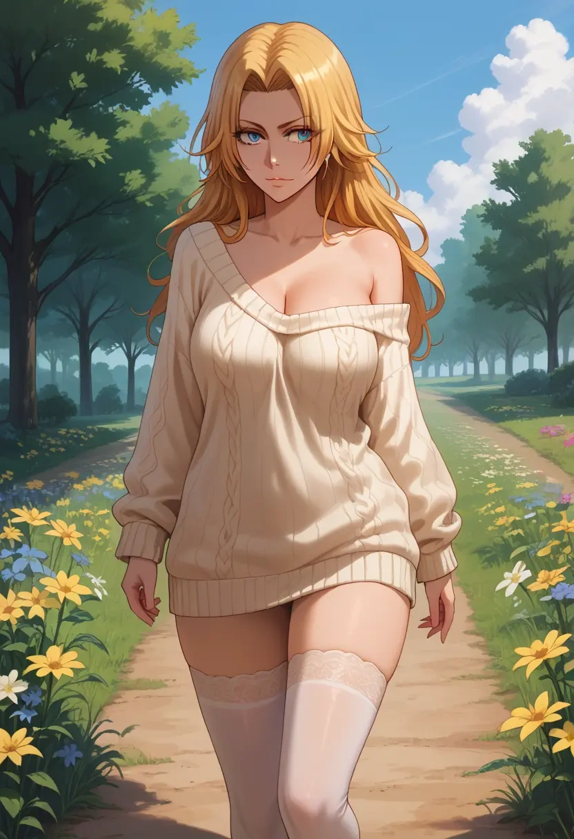 bleach,matsumoto_rangiku,off-shoulder,sweater  - 