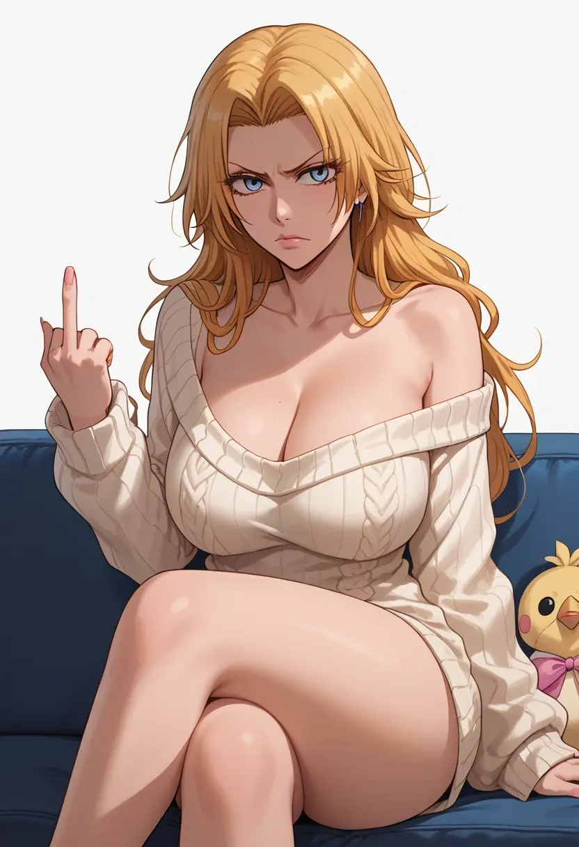 bleach,matsumoto_rangiku,off-shoulder,sweater  - 