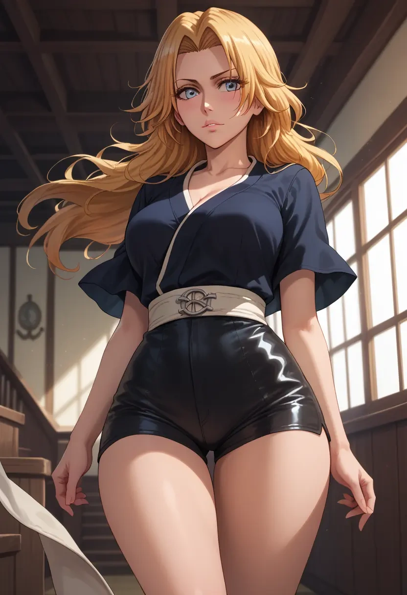 bleach,matsumoto_rangiku,leather,shorts  - 