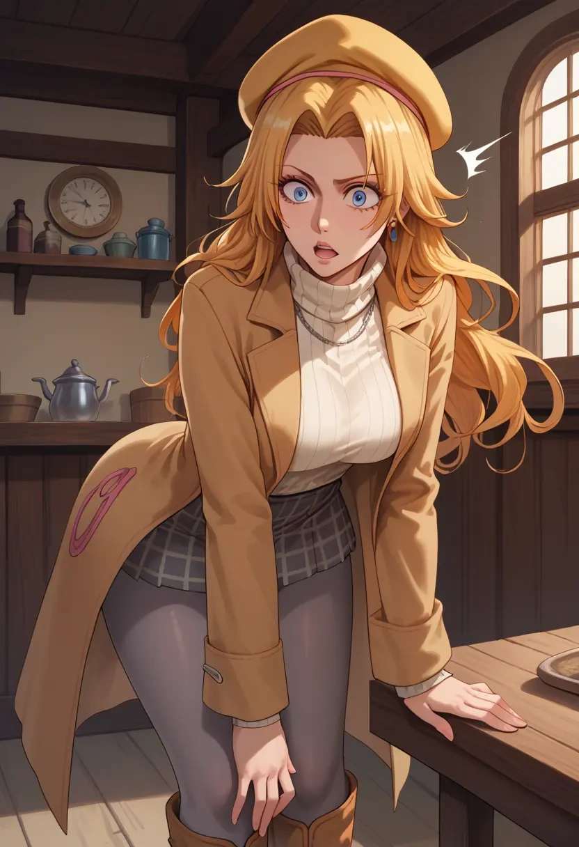 bleach,matsumoto_rangiku,winter,student uniform,pea coat  - 