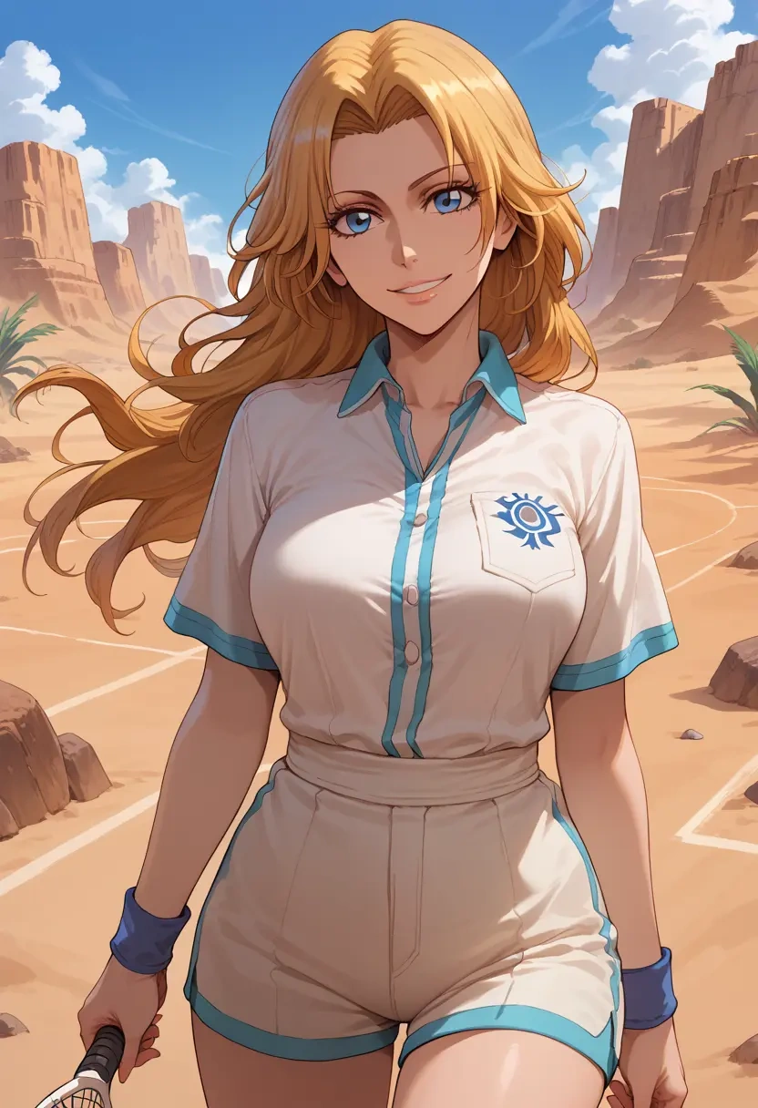 bleach,matsumoto_rangiku,tennis polo,skort  - 