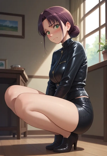 osomatsu_san,matsuno_choromatsu,leather,shorts  - AI generated anime art