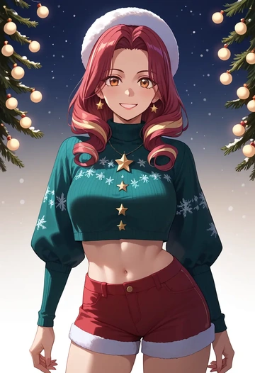 osomatsu_san,matsuno_jyushimatsu,Christmas,red velvet shorts  - AI generated anime art