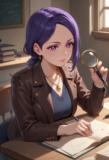 love_live,matsuura_kanan,detective  - AI generated anime art