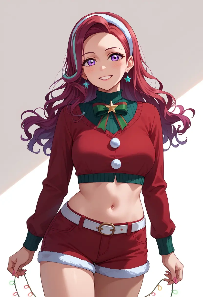 love_live,matsuura_kanan,Christmas,red velvet shorts  - 