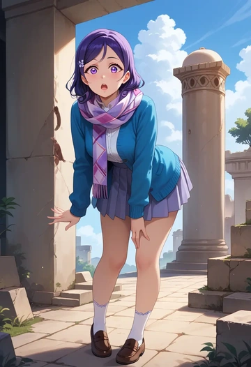 love_live,matsuura_kanan,spring,student uniform,cardigan  - AI generated anime art