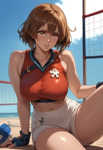 guilty_gear,may_(guilty_gear),volleyball uniform  - AI generated anime art