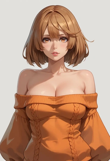 guilty_gear,may_(guilty_gear),orange,sweater  - AI generated anime art