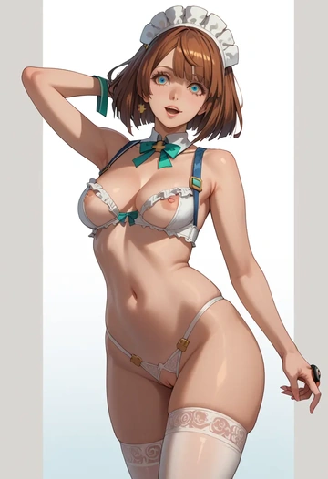 guilty_gear,may_(guilty_gear),maid, sexy, stockings,panties  - AI generated anime art