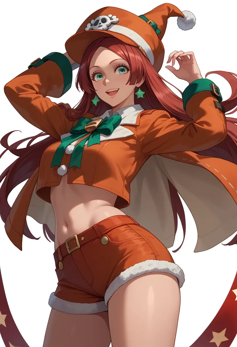 guilty_gear,may_(guilty_gear),Christmas,red velvet shorts  - 