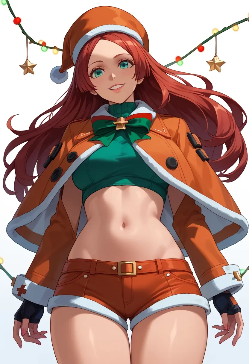 guilty_gear,may_(guilty_gear),Christmas,red velvet shorts  - 