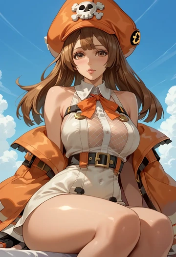 guilty_gear,may_(guilty_gear),sleeveless top,bike shorts  - AI generated anime art