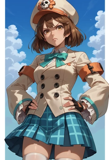 guilty_gear,may_(guilty_gear),spring,student uniform,blazer  - AI generated anime art