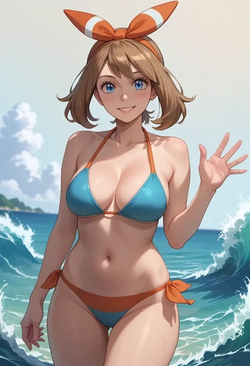 pokemon,may_(pokemon),bikini,rainbow-colored,sexy  - AI generated anime art