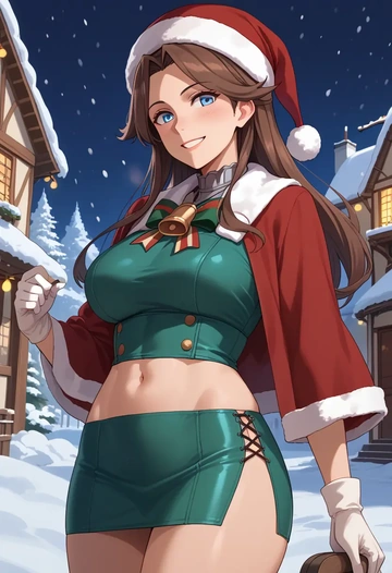 kantai_collection,maya_(kancolle),Christmas,dress  - AI generated anime art