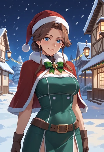 kantai_collection,maya_(kancolle),Christmas,dress  - AI generated anime art