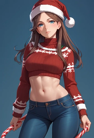 kantai_collection,maya_(kancolle),Christmas  - AI generated anime art