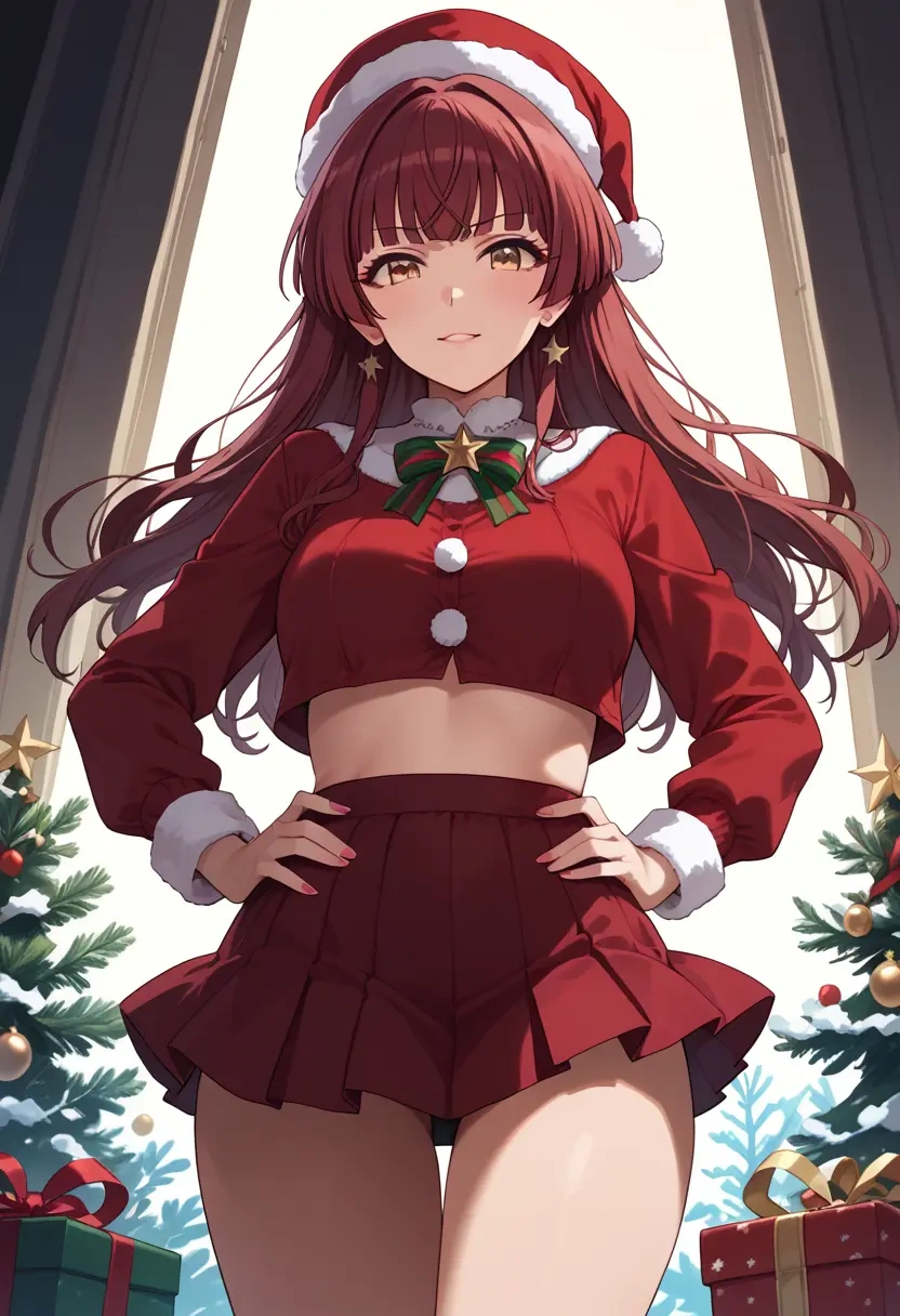 idolmaster,mayuzumi_fuyuko,Christmas,skirt  - 