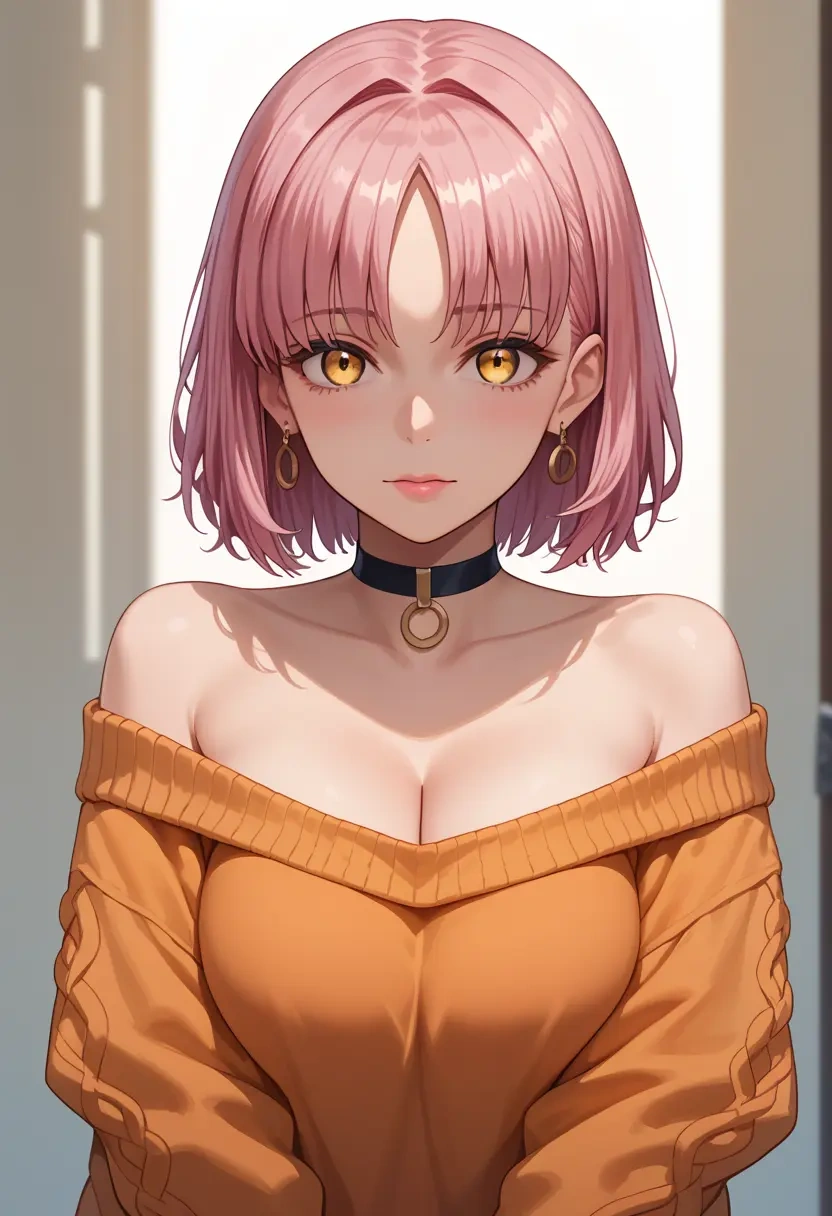 fate_(series),medb_(fate),orange,sweater,choker  - 