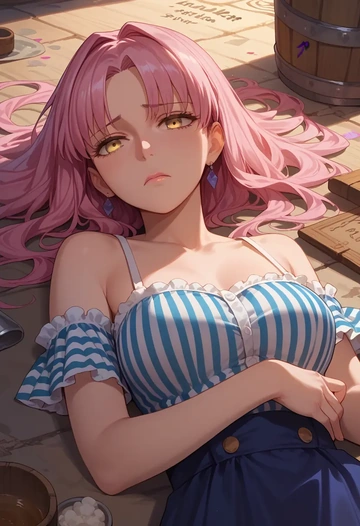 fate_(series),medb_(fate),striped graffiti blouse,dolphin shorts  - AI generated anime art