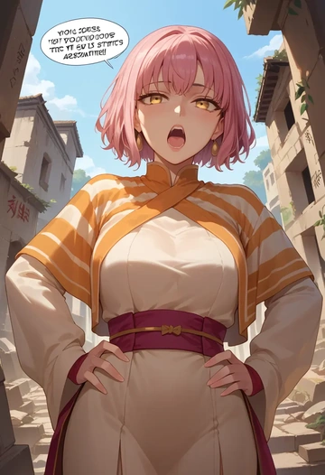 fate_(series),medb_(fate),striped graffiti blouse,dolphin shorts  - AI generated anime art