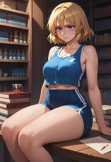 touhou,medicine_melancholy,yoga shorts  - AI generated anime art