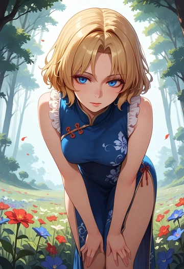 touhou,medicine_melancholy,qipao  - AI generated anime art